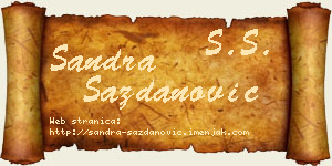 Sandra Sazdanović vizit kartica